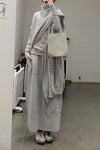Daniel Andresen Knit Skirt Collection Handmade in Belgium DA-CARDINAL-HUI 1 Virgin wool Grey PDA7